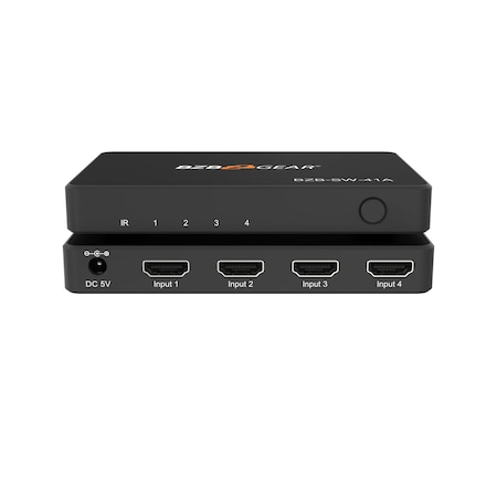 Bzbgear 4x1 4K UHD Ultra Slim HDMI Switcher with IR Remote Control BZB-SW-41A